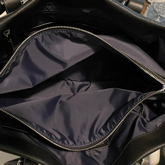 TUMI Black Tote Satchel Bag Double Handle Handbag w Key Lock - Picture 14 of 16